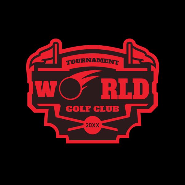 World Tournament Golf club logo template Thumbnail