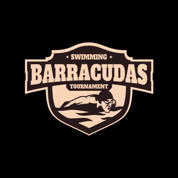 Barracudas Swimming Tournament logo template Thumbnail