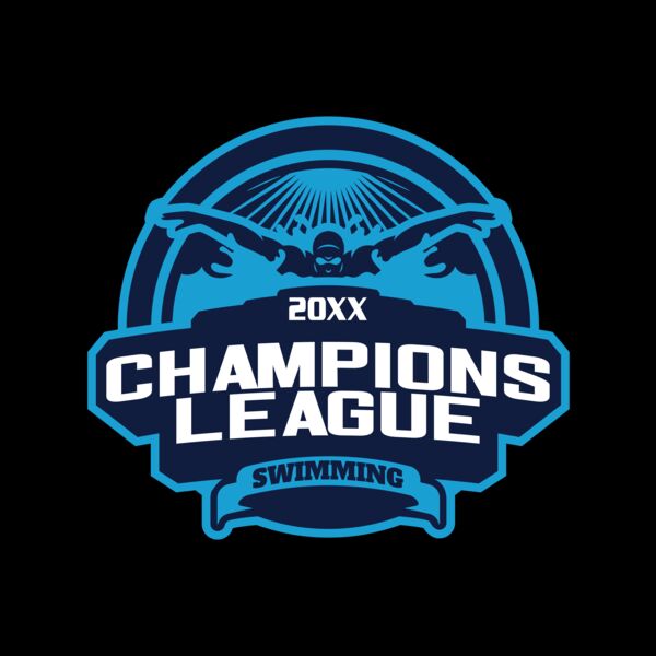 Champions League Swimming logo template Thumbnail